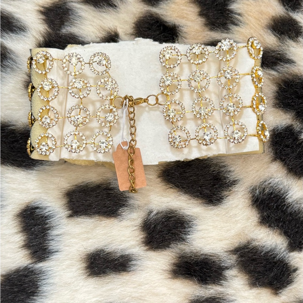 Gold Crystal Choker - Picture 2 of 2